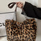 Faux Fur Leopard Shoulder Bag