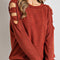 Cutout Round Neck Long Sleeve Top